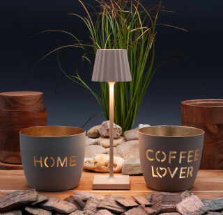 Madras Windlicht, M, Flannel-Gold, Home