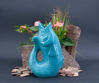 Monsieur Carafon Fisch Vase S Green Bay 1,2 LITER