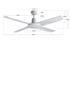Bayside Nautilus Deckenventilator Weiß