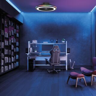 Mantra Gamer Big Deckenventilator LED Fernbedienung dimmbar weiß