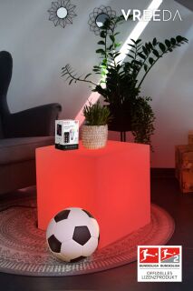 8 Seasons Design Shining Cube mit MIKA Fußball Licht 33cm