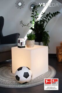 8 Seasons Design Shining Cube mit MIKA Fußball Licht 43cm
