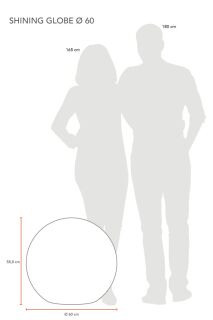 8 Seasons Design Shining Globe RGB 60cm