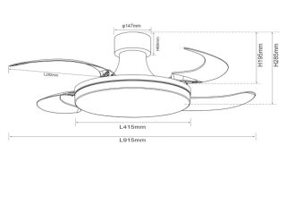 Deckenventilator Fanaway Orbit Weiß