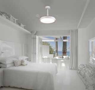 Mantra Mistral Mini Deckenventilator LED Fernbedienung dimmbar schwarz