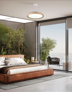 Mantra Mistral Mini Deckenventilator LED Fernbedienung dimmbar weiß