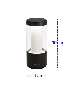 NEWDES Nip Akkuleuchte 4er Set schwarz