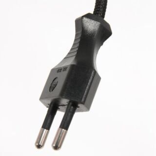 Steinhauer Stang Stehleuchte schwarz Schirm Leinen weiß