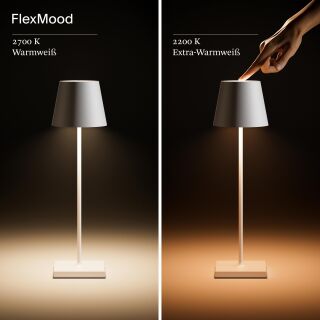 Sigor Nuindie 38 kupfer rund Akku Tischleuchte LED