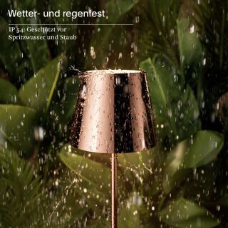 Sigor Nuindie 38 kupfer rund Akku Tischleuchte LED