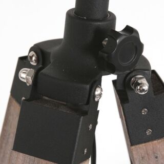 Mexlite Stehleuchte Triek mit Velours Lampenschirm goldfarben