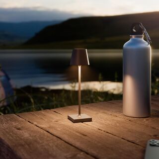 Sigor Nuindie pocket 21 USB-C graphitgrau rund Akku-Tischleuchte LED