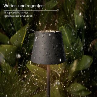 Sigor Nuindie pocket 21 USB-C graphitgrau rund Akku-Tischleuchte LED