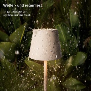 Sigor Nuindie pocket 21 USB-C dünenbeige rund Akku-Tischleuchte LED