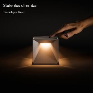 Sigor Nutalis nebelgrau Akku-Tischleuchte