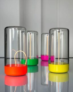 Sompex Pulse Akku LED Tischleuchte neon-gelb