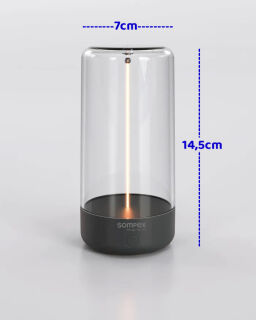 Sompex Pulse Akku LED Tischleuchte neon-orange