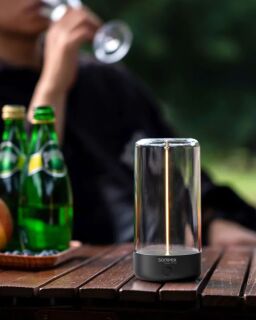 Sompex Pulse Akku LED Tischleuchte silber