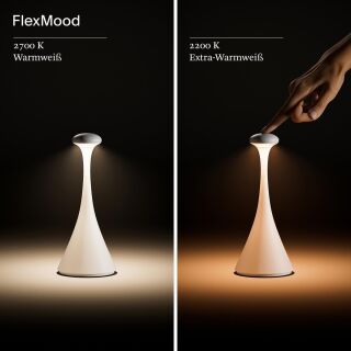 Sigor Nudrop mini schneeweiß Akku-Tischleuchte