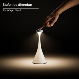 Sigor Nudrop mini schneeweiß Akku-Tischleuchte