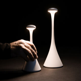 Sigor Nudrop mini schneeweiß Akku-Tischleuchte