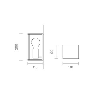 Sigor Nulatern mini Außen-Wandleuchte E27 anthrazit