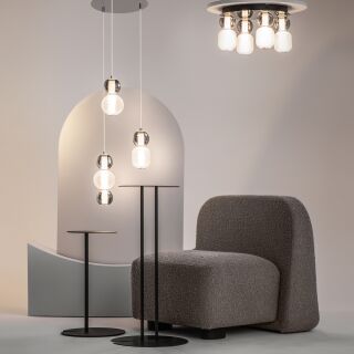 Maytoni Pendelleuchte Drop Rauchglas LED 3-flammig