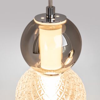 Maytoni Pendelleuchte Drop Rauchglas LED 3-flammig