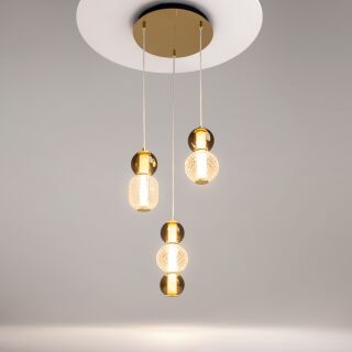 Maytoni Pendelleuchte Drop Cognac LED 3-flammig