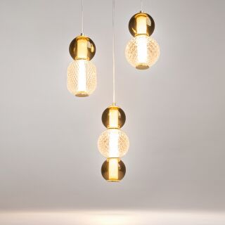Maytoni Pendelleuchte Drop Cognac LED 3-flammig