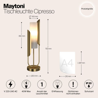 Maytoni Tischleuchte Cipresso E14