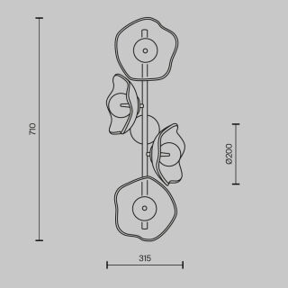 Maytoni Wandleuchte Miracle 4-flammig