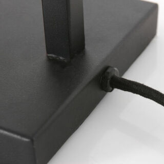 Steinhauer Stang Tischleuchte schwarz Schirm Leinen schwarz