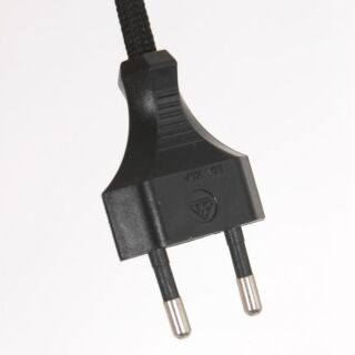 Steinhauer Stang Tischleuchte schwarz Schirm Velours blau