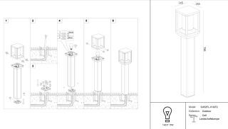 Maytoni Außenleuchte Standleuchte Cell E27 75cm
