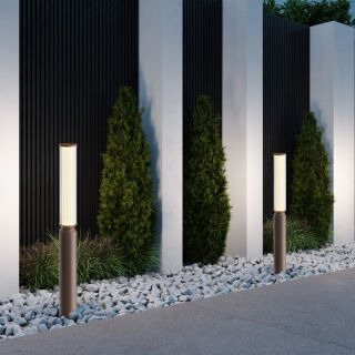 Maytoni Außenleuchte Standleuchte Lit LED 78,6cm braun