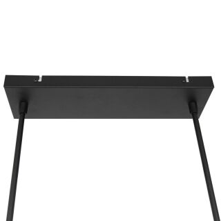 Steinhauer Pendelleuchte Stang schwarz Schirme Velours grün