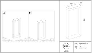 Maytoni Solar-Außenleuchte Standleuchte Pir LED 50cm