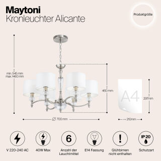 Maytoni Kronleuchter Alicante E14