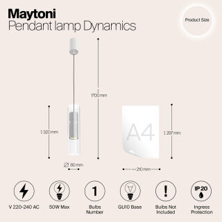 Maytoni Pendelleuchte Dynamics GU10 weiß