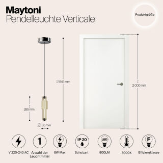 Maytoni Pendelleuchte Verticale LED Cognac