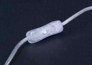 Sompex Cubic Tischleuchte transparent mit Herz Filament Leuchtmittel