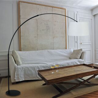 Steinhauer Bogenleuchte Sparkled Light schwarz verschiedene Variationen schwarz-gold (Leinen)