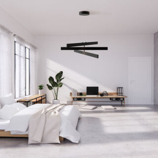 Maytoni Pendelleuchte Origami LED schwarz