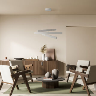 Maytoni Pendelleuchte Origami LED weiß