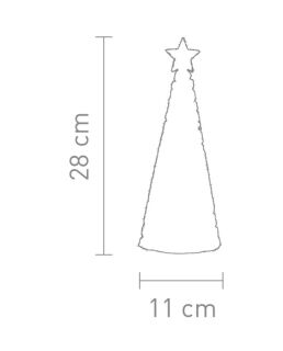 Sompex Weihnachtsbaum Tischleuchte Glamor grün Batteriebetrieben 28 cm