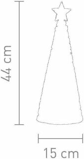 Sompex Weihnachtsbaum Tischleuchte Glamor grün Batteriebetrieben 44 cm