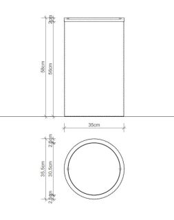 Decor Walther DW 121 Abwurf- Wäschebehälter Weiß matt