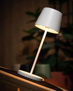 Silwy x Sompex Monaco Akku-Tischleuchte weiß