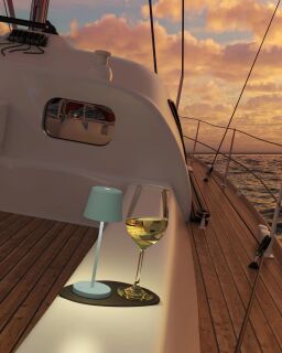 Silwy x Sompex Monaco Akku-Tischleuchte olivgrün